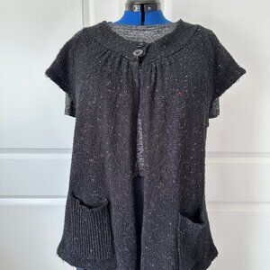 Fever, Vintage Black Tweed 2 button Sweater, 2 pockets, size 1X